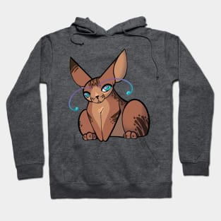 Silent Judgment Brown Tabby Alien Cat :: Canines and Felines Hoodie